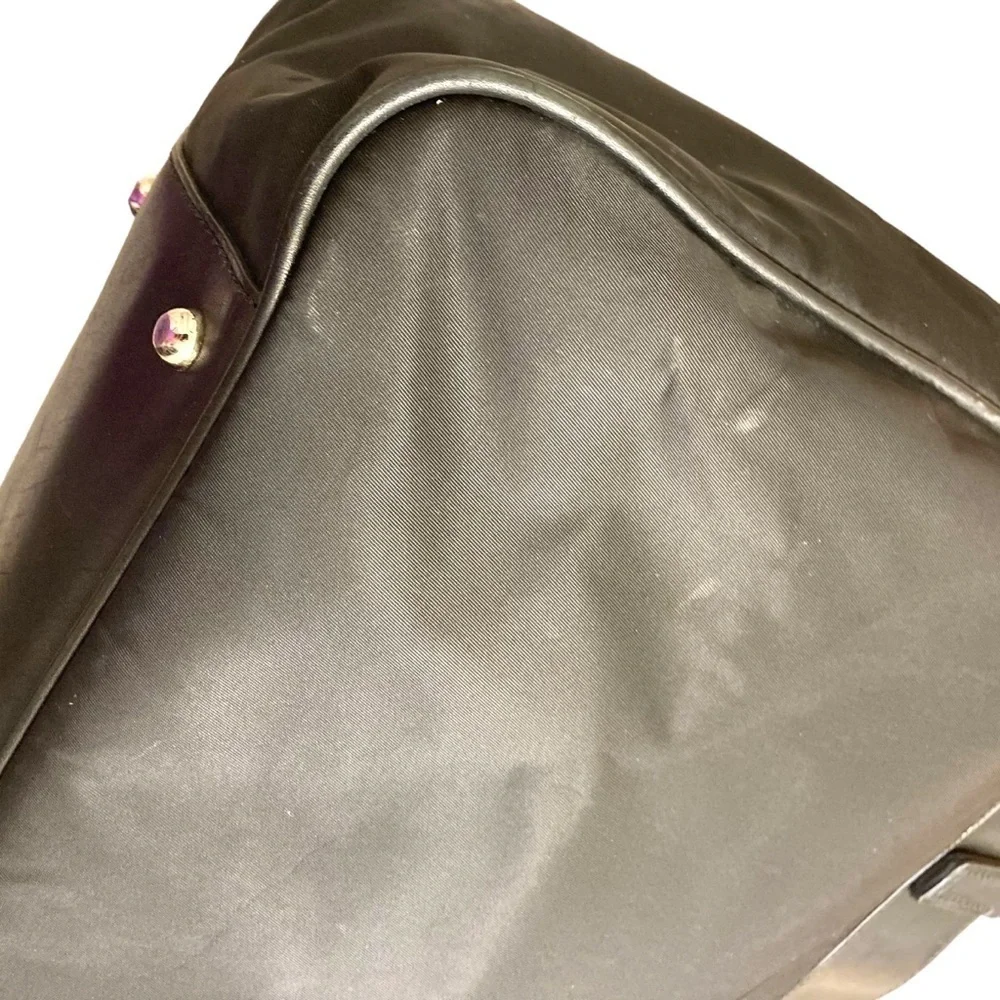 Tumi black nylon and leather laptop tote bag